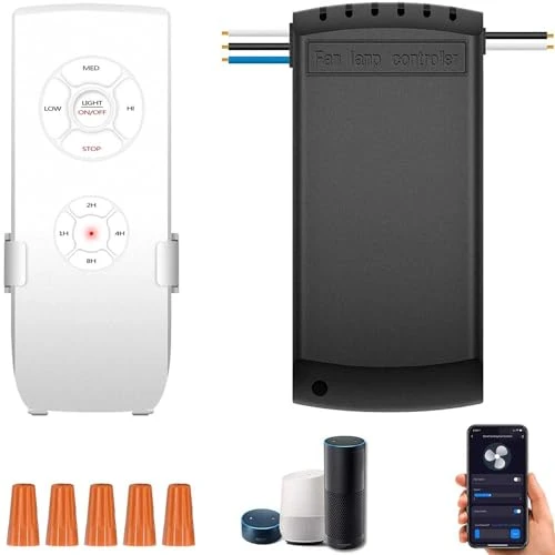 WiFi Ceiling Fan and Light Remote Control Kit — Ceiling Fan Wall Controls, Aubric