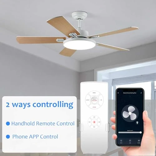 WiFi Ceiling Fan and Light Remote Control Kit — Ceiling Fan Wall Controls, Aubric