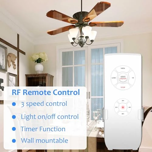 WiFi Ceiling Fan and Light Remote Control Kit — Ceiling Fan Wall Controls, Aubric