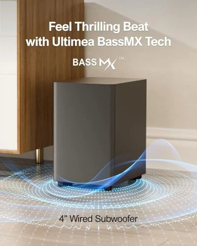 7.1 Channel Sound Bar with Subwoofer and Surround Speakers — Home Entertainment Systems, Ultimea