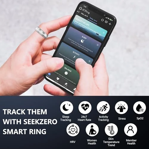 Fitness Ring with Heart Rate, Sleep, Step & SpO2 Monitor — Smart Rings, RIFESI