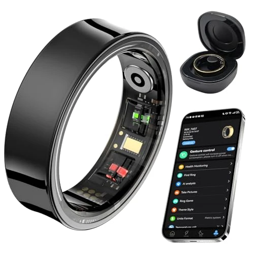 Smart Ring with Fitness Tracking, Body Temperature, Heart Rate, Blood Oxygen, Sleep Monitor, and Waterproof Design — Smart Rings, AMOVAN