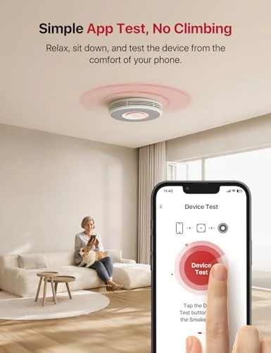Smart Smoke Detector with Voice Alerts and 17 Locations — Carbon Monoxide Detectors, X-Sense