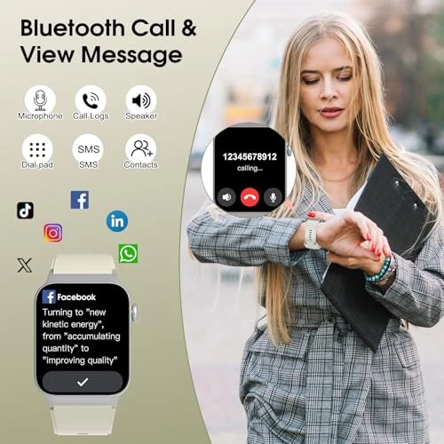 Smart Watch with Bluetooth Call, Heart Rate Monitor, and 110+ Sport Modes — Smartwatches, STECEi