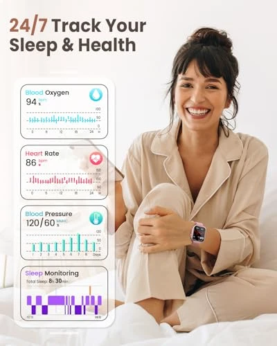 Smart Watch with Calls, Health Monitoring, and Fitness Tracking — Smartwatches, AKUMAKA