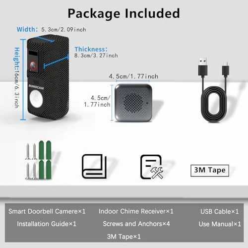 Video Doorbell Camera Wireless — Outdoor Security Cameras, RUNOCAM