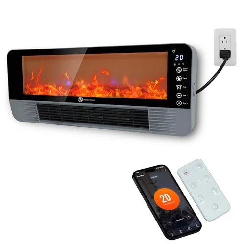 WiFi and App Controlled Portable Heater with 3D Flame Effect — Portable Heating Solutions, EOQIFJM