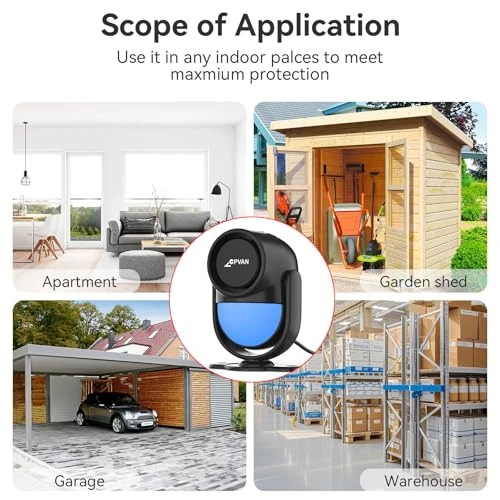WiFi Home Alarm System with PIR Motion Sensor and Door/Window Sensors — Smart Home Security, CPVAN