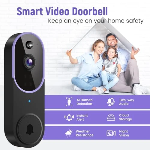 Wireless Wi-Fi Video Doorbell Camera — Motion Sensors, Orbitell
