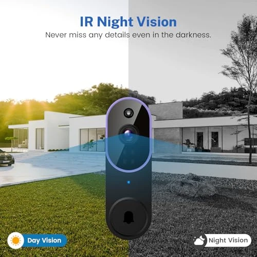 Wireless Wi-Fi Video Doorbell Camera — Motion Sensors, Orbitell