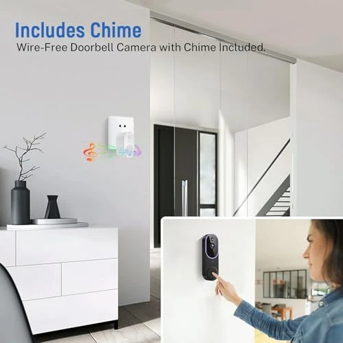 Wireless Wi-Fi Video Doorbell Camera — Motion Sensors, Orbitell