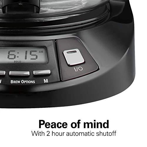 12 Cup Programmable Drip Coffee Maker with 3 Brew Options, Glass Carafe, Auto Pause and Pour — Coffee Makers, Hamilton Beach