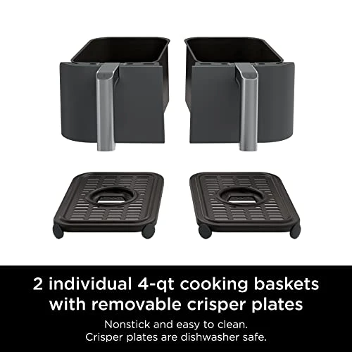 8 Quart 6-in-1 DualZone Air Fryer with 2 Independent Frying Baskets — Air Fryers, Ninja