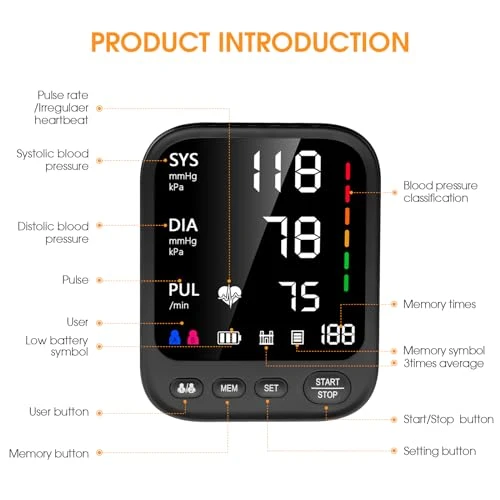 Automatic Upper Arm Blood Pressure Monitor — Blood Pressure Monitors, Invaxe