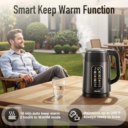 Electric Kettle with Touch Screen Temperature Control — Kettles & Tea Machines, Mecity