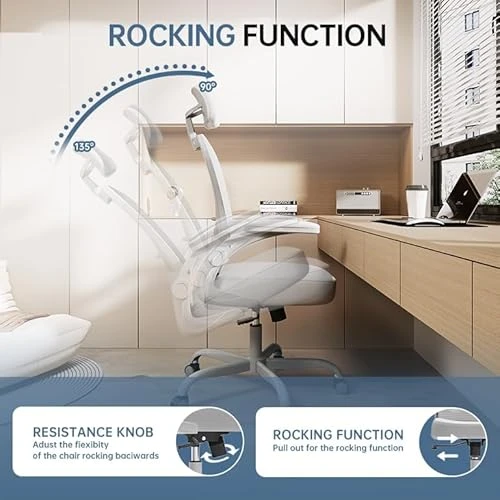 Ergonomic Desk Chair with Flip-up Armrests — Desk Chairs, Synorla