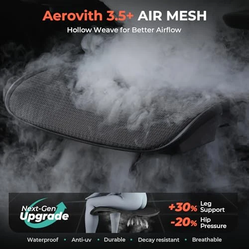 Ergonomic Mesh Office Chair with Adjustable Lumbar Support and Flip-up Arms — Desk Chairs, CAPOT