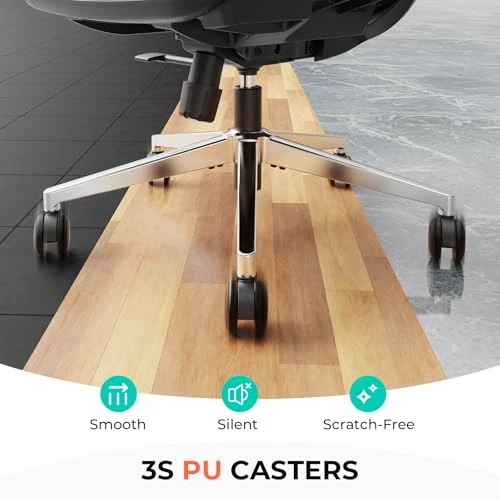 Ergonomic Mesh Office Chair with Adjustable Lumbar Support and Flip-up Arms — Desk Chairs, CAPOT