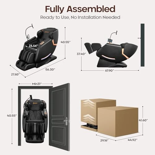 Full Body Massage Chair with Extended SL Track — Beds & Tables, CASINTA