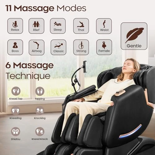 Full Body Massage Chair with Extended SL Track — Beds & Tables, CASINTA