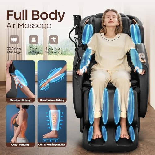 Full Body Massage Chair with Extended SL Track — Beds & Tables, CASINTA