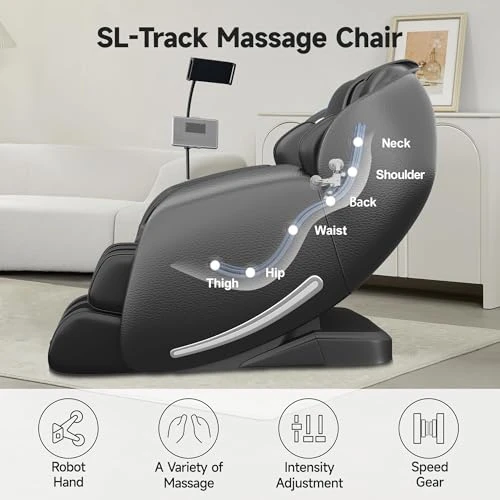 Full Body Massage Chair with Zero Gravity, Heat, and App Control — Beds & Tables, Real Relax