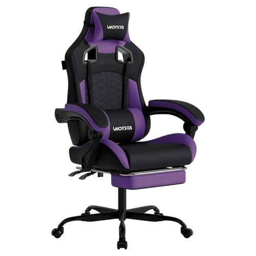 Gaming Chair with Massage and Footrest — Gaming Chairs, WOTSTA