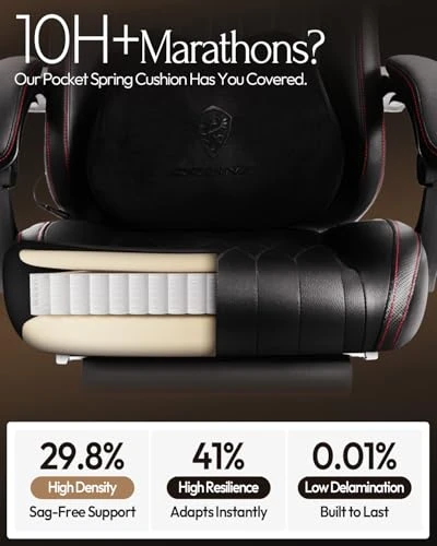 Gaming Video Chair with Shiatsu Neck Massage and Lumbar Support — Gaming Chairs, Dowinx