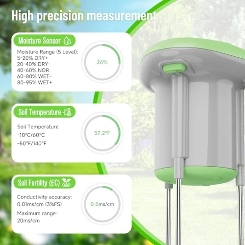 3-in-1 Soil Moisture, Temperature, and Fertility Meter — Hygrometers, GreenVation