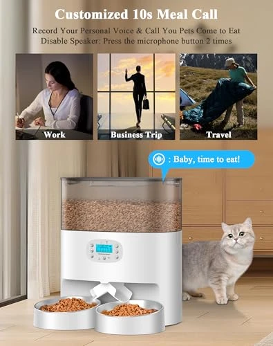 Automatic Pet Feeder for 2 Cats — Automatic Feeders, HoneyGuaridan