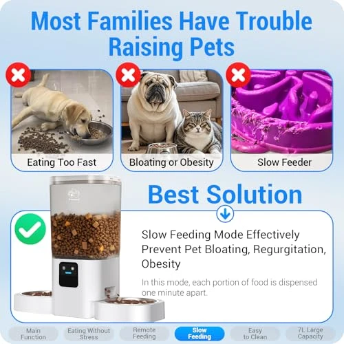 Automatic Pet Feeder with Dual Bowls and Slow Feed — Automatic Feeders, Frienhund