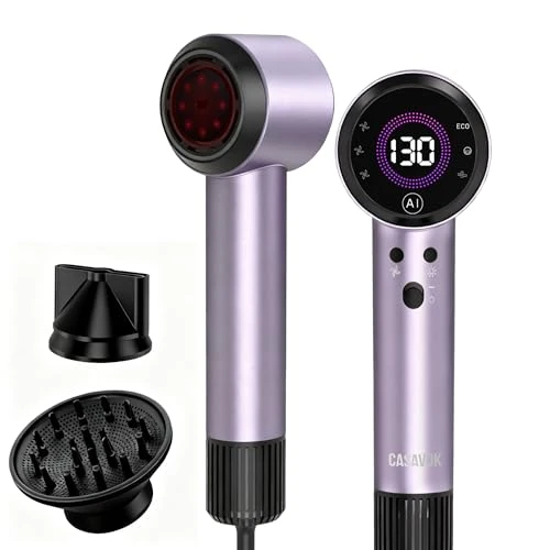 Hair Dryer with Auto-Adjusting Sensor, Magnetic Diffuser, and Plasma Technology — Dryers & Accessories, Casavok