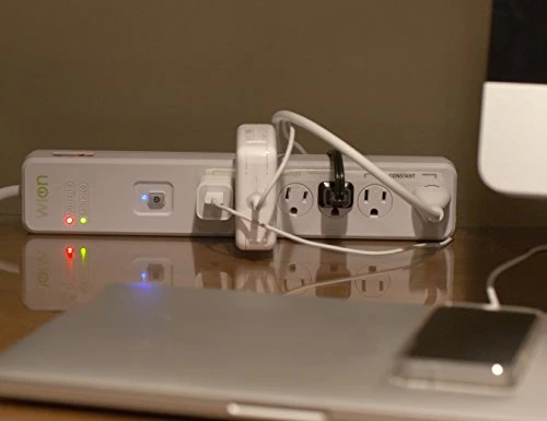 Indoor Wi-Fi Smart Surge Protector with 6 Grounded Outlets — Power Solutions & Surge Protection, Woods