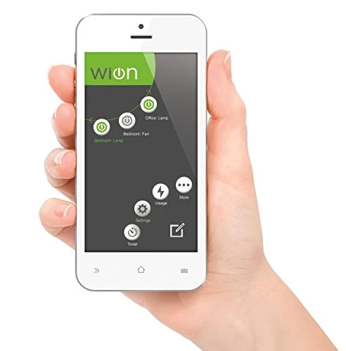 Indoor Wi-Fi Smart Surge Protector with 6 Grounded Outlets — Power Solutions & Surge Protection, Woods