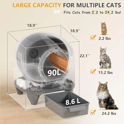Self Cleaning Litter Box Automatic — Waste Bins, WARCAT
