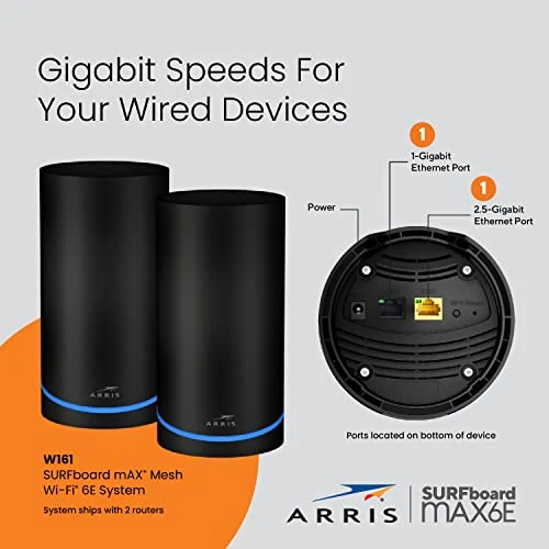 Tri-Band Mesh Wi-Fi 6E System — Routers, ARRIS