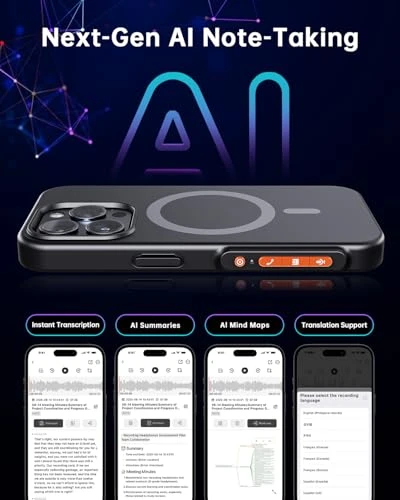 AI Voice Recorder Phone Case with Transcription and Summarization — Voice Recognition & Productivity Software, Yorlu