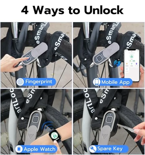 Fingerprint Bike Chain Lock — Chain, Anweller