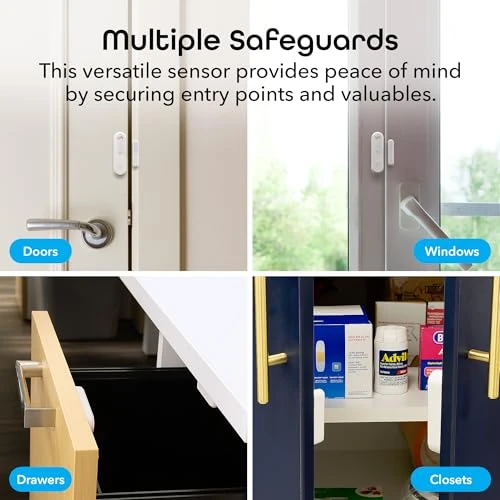 Smart Door and Window Sensor Alarm 2 Pack — Smart Home Security, Geeni