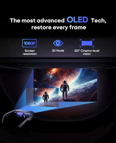 Smart Glasses with Massive 201 Inch Micro OLED Virtual Theater — Smart Glasses, FANGOR