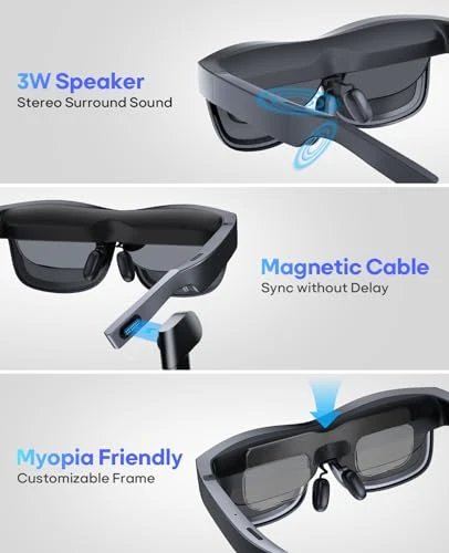 Smart Glasses with Massive 201 Inch Micro OLED Virtual Theater — Smart Glasses, FANGOR