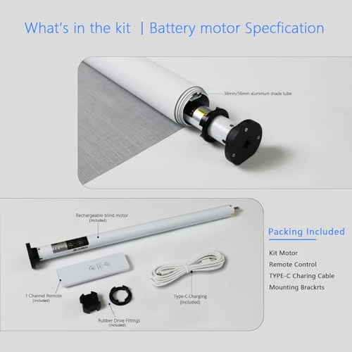 Smart Tubular Motors for Shade Tubes with RF Remote Control — Top Motor, MING CHEN