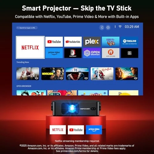 Ultra-Slim Smart Mini Projector — Home Theater Projectors, DBPOWER