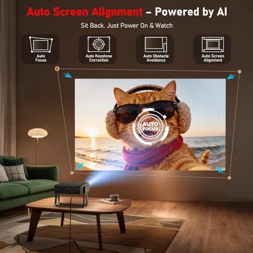 Ultra-Slim Smart Mini Projector — Home Theater Projectors, DBPOWER