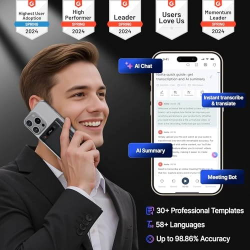 Voice Recorder with AI Transcription and Summary — Voice Recognition & Productivity Software, Notta