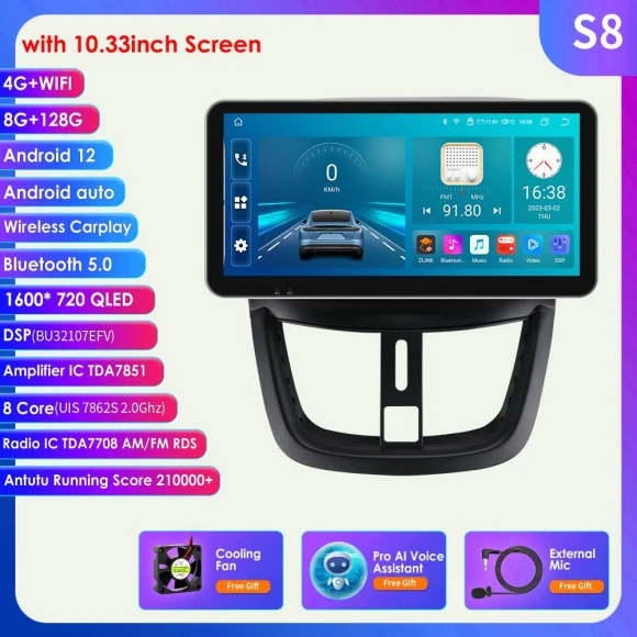Android Car Multimedia System with GPS Navigation and AI Voice Control — Car Installation Essentials, Hizpo