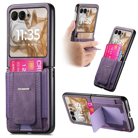 Retro Leather Back Cover with Card Holder — Flip Cases, Smartwatch 2025