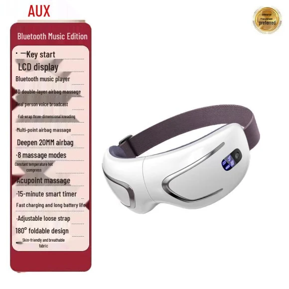 Smart Eye Massager with Heat and Bluetooth — Rollers & Pens, AUX