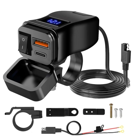 Smart Motorcycle Charger with Dual USB QC3.0 — Chargers, NyPhoenix Auto
