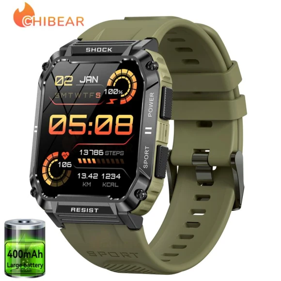 Waterproof Men's Smartwatch for Outdoor Activities — Smartwatches, Tiktop2